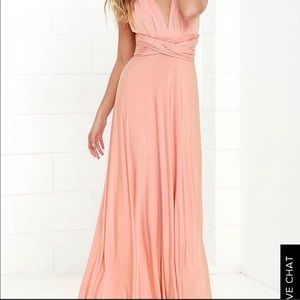 Blush pink convertible dress